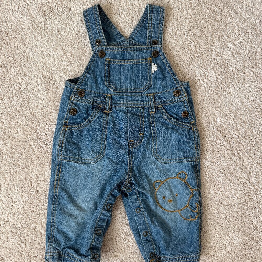 The Children’s Place Denim Overalls | 6–9 Months | Good Condition - Picture 1 of 4